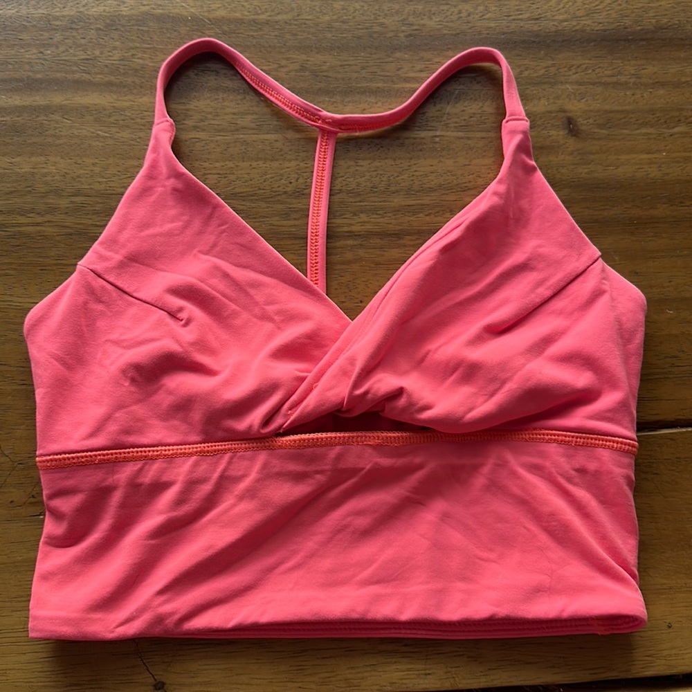 Lululemon Pink Sports Racer Back Bra. Size 4